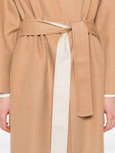 Fabiana Filippi Wool Belted Coat with Self-Tie Belt in Beige Beige