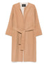 Fabiana Filippi Wool Belted Coat with Self-Tie Belt in Beige Beige