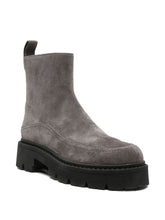 Emporio Armani Suede Platform Ankle Boots Grey