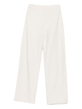 Emporio Armani High-Waisted Textured Ivory Trousers Ivory