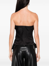 Alexander McQueen Bow-detailed peplum top Black