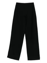 Emporio Armani Wide-Leg High-Waist Cotton-Blend Trousers Black Black