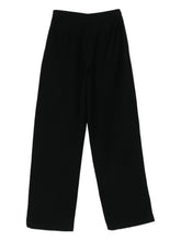 Emporio Armani Wide-Leg High-Waist Cotton-Blend Trousers Black Black