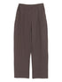 Emporio Armani High-Rise Chevron Pleated Straight-Leg Trousers Dove Grey