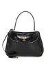 Balenciaga Rodeo Medium Leather Shoulder Bag Black