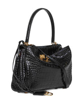 Balenciaga Rodeo Medium Leather Shoulder Bag Black