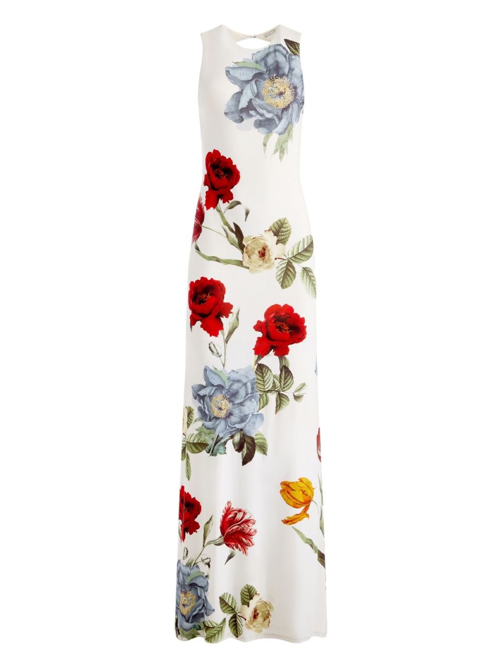 Alice + Olivia Floral Print Sleeveless Maxi Dress White