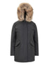 Woolrich Silk & Nylon Arctic Raccoon Parka Blue blue