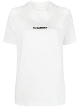 Jil Sander Plus Logo Cotton T-Shirt with Crew Neck White