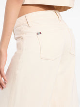Alice + Olivia High-rise Wide-leg Cream Trousers White