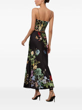 Alice + Olivia Floral-Print Bias-Cut Terese Long Slip Skirt Black black