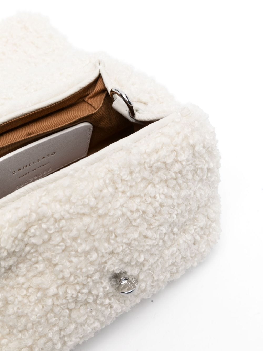 Zanellato Postina Baby Teddy White Silk &amp; Nylon Bag White