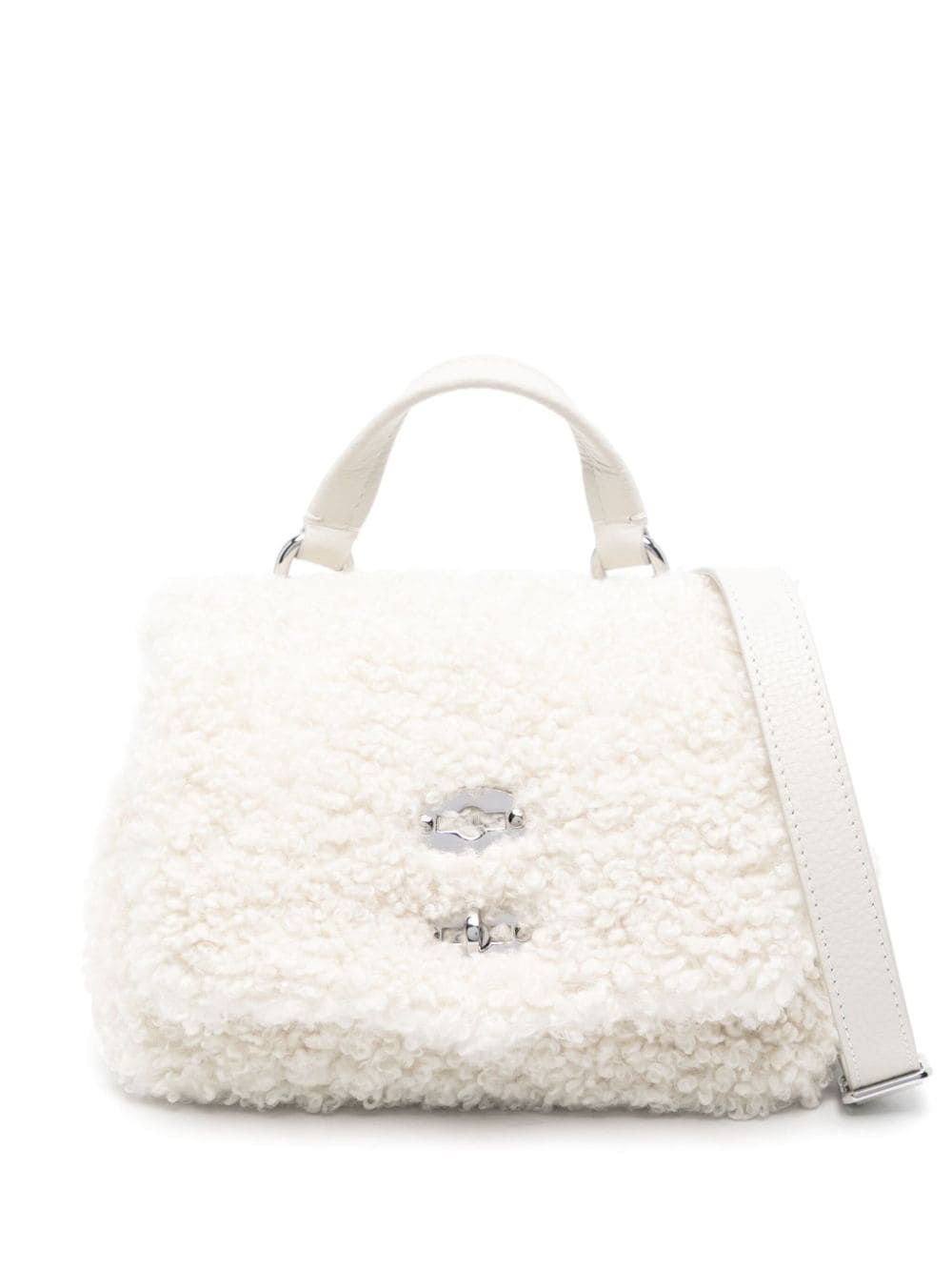 Zanellato Postina Baby Teddy White Silk & Nylon Bag White