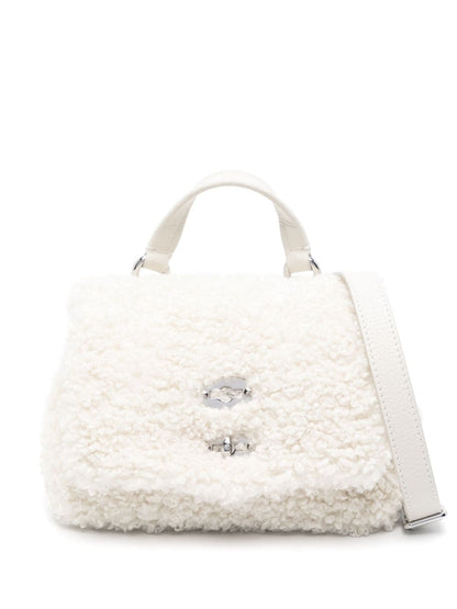 Zanellato Postina Baby Teddy White Silk &amp; Nylon Bag White