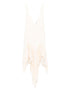 The Attico Ivory Asymmetric Ruffled Sleeveless Mini Dress Ivory