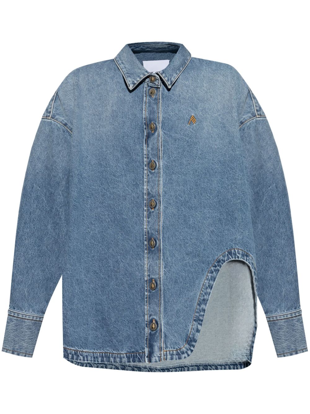 The Attico Denim Cotton Shirt Clear Blue