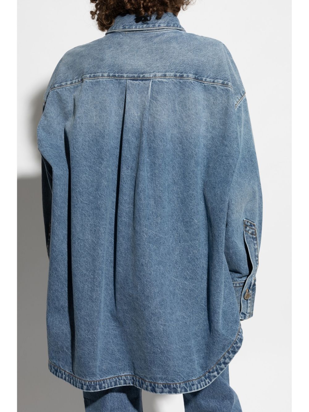 The Attico Denim Cotton Shirt Clear Blue
