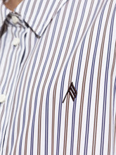 The Attico Striped Cotton Shirt with Asymmetrical Hem MultiColour