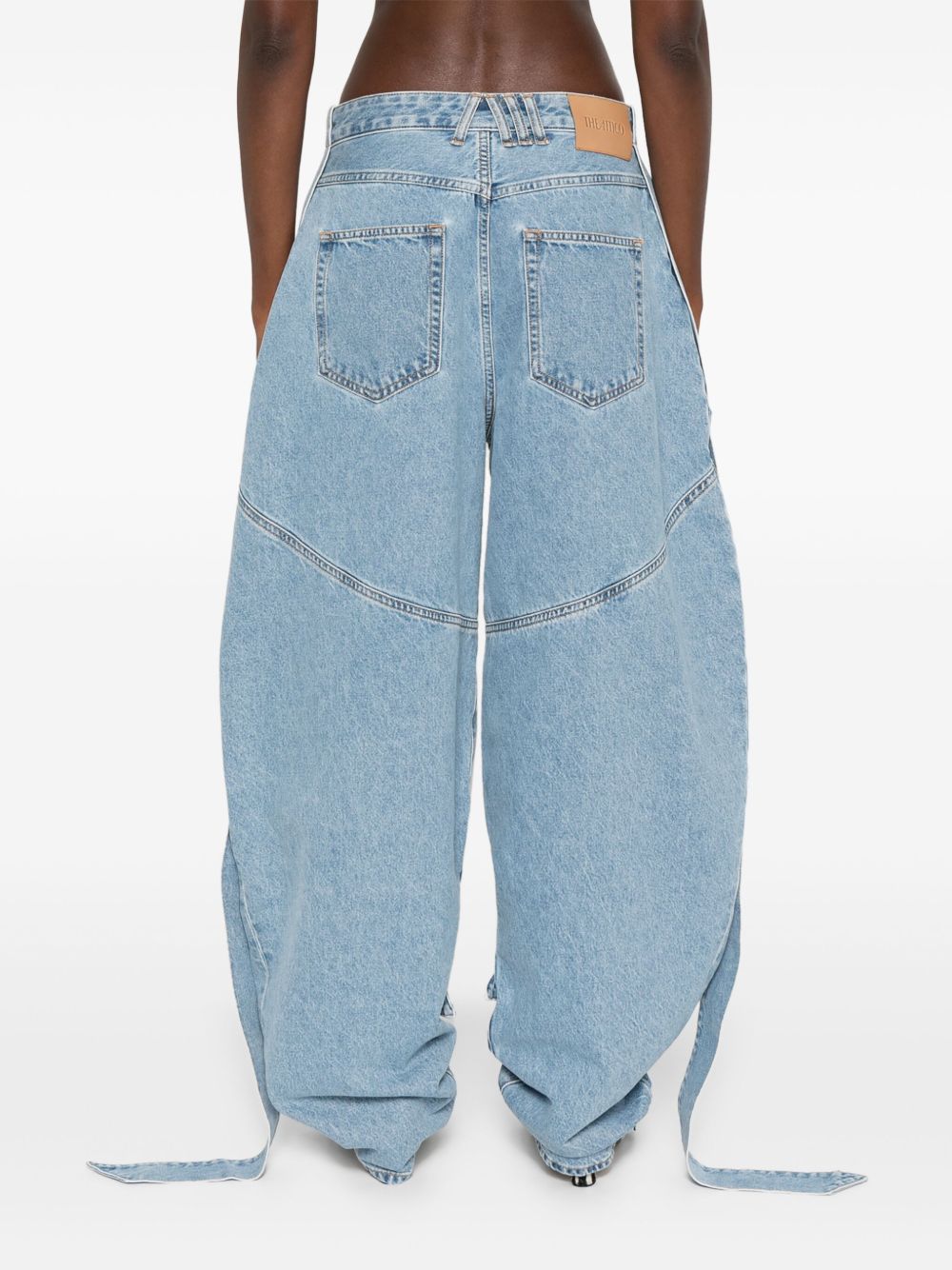 The Attico Wide-Leg Light Blue Denim Jeans Clear Blue