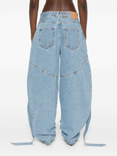The Attico Wide-Leg Light Blue Denim Jeans Clear Blue