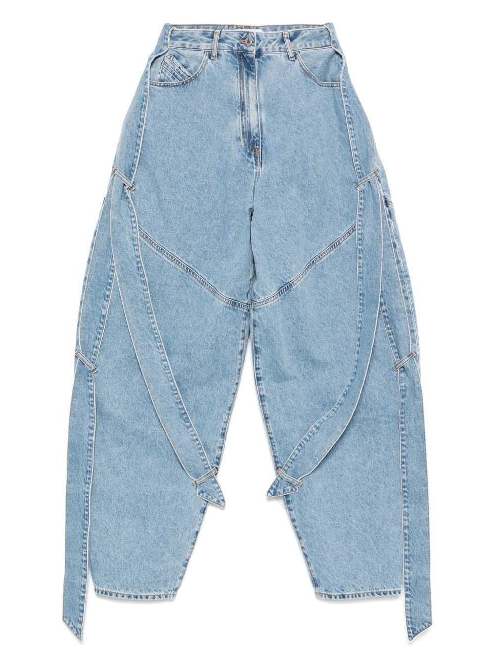 The Attico Wide-Leg Light Blue Denim Jeans Clear Blue
