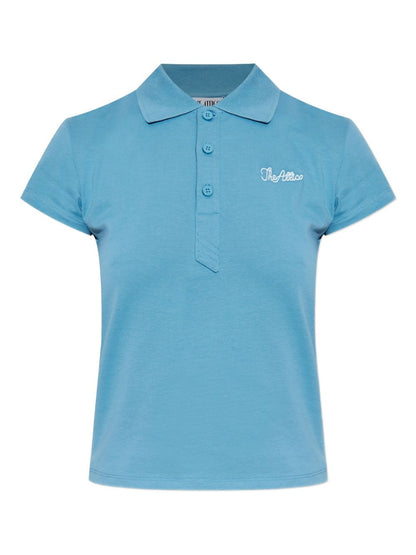The Attico Jersey polo shirt Clear Blue