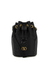 Valentino Garavani VLogo Signature Mini Leather Bucket Bag Black