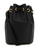 Valentino Garavani VLogo Signature Mini Leather Bucket Bag Black