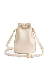 Valentino Garavani VLogo Signature Mini Leather Bucket Clutch Ivory