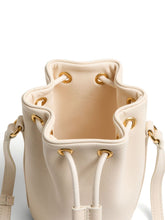 Valentino Garavani VLogo Signature Mini Leather Bucket Clutch Ivory