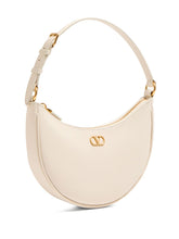 Valentino Garavani VLogo Signature Mini Leather Hobo Clutch Ivory