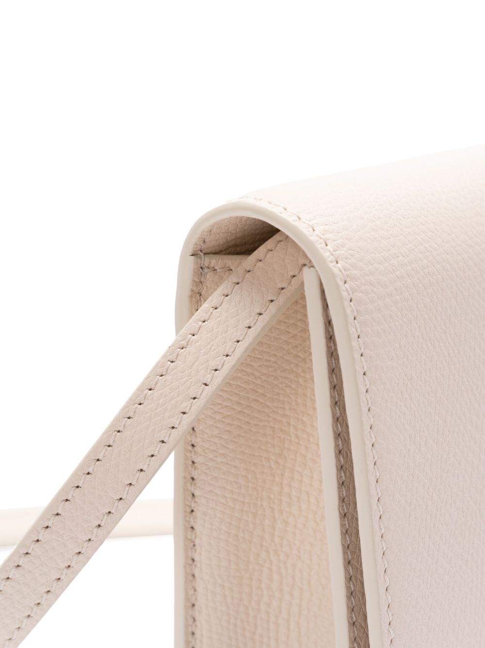 Valentino Garavani VLogo Signature Mini Clutch in Ivory Silk and Leather Ivory