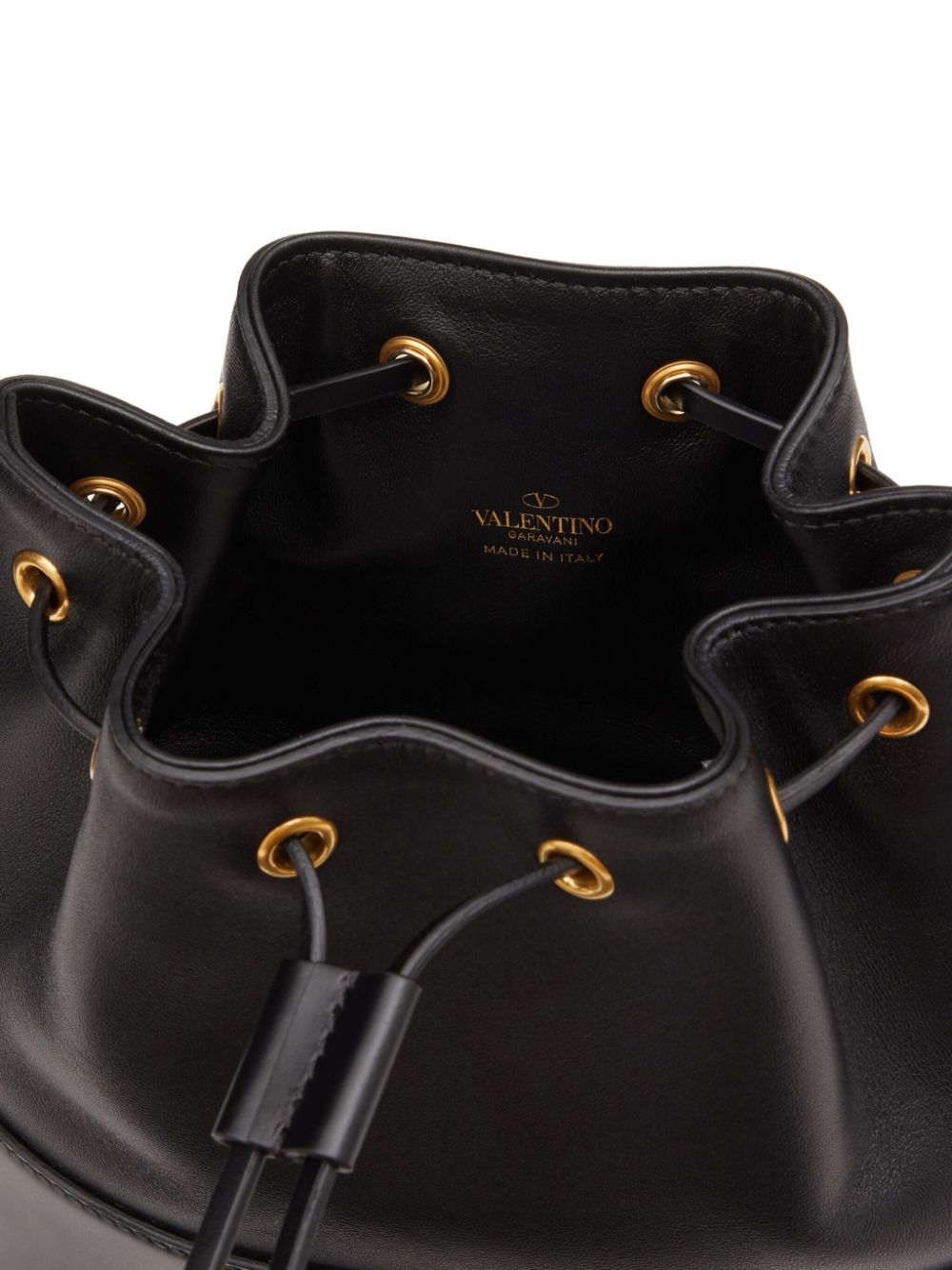Valentino Garavani VLogo Signature Silk &amp; Nylon Mini Clutch Bag Black