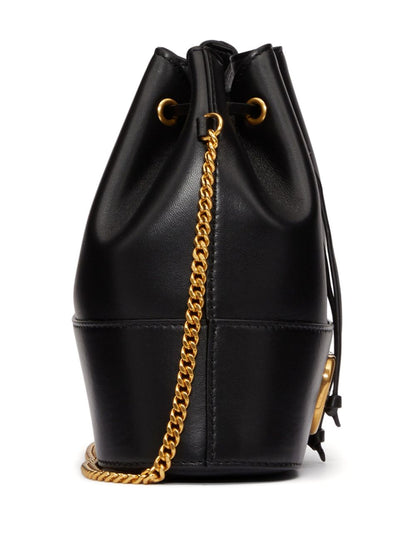 Valentino Garavani VLogo Signature Silk &amp; Nylon Mini Clutch Bag Black