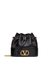 Valentino Garavani VLogo Signature Silk & Nylon Mini Clutch Bag Black
