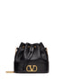 Valentino Garavani VLogo Signature Silk & Nylon Mini Clutch Bag Black