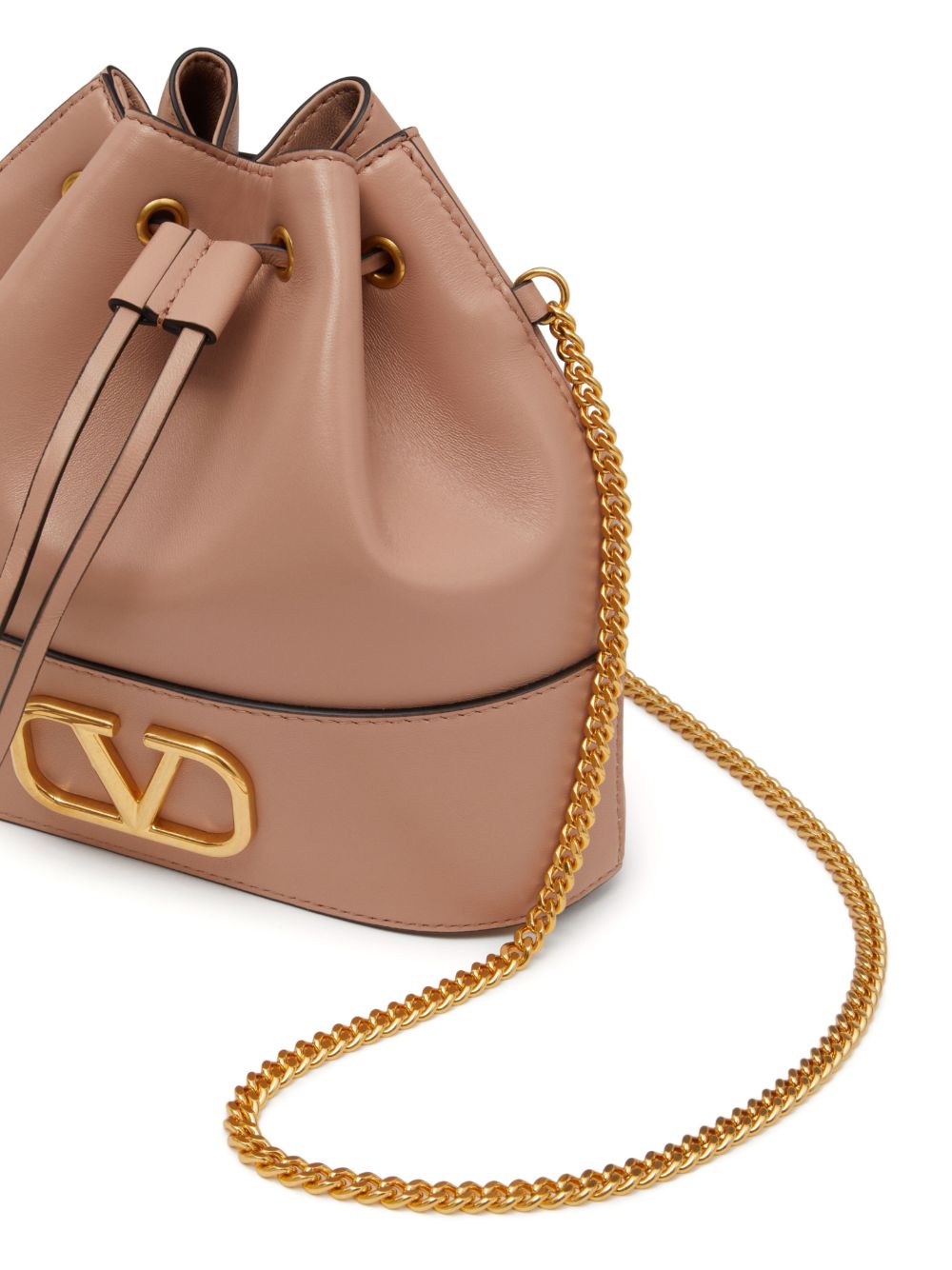 Valentino Garavani VLogo Signature Silk and Nylon Mini Clutch Bag Pink