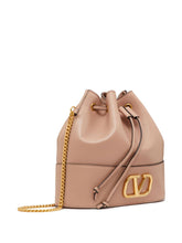 Valentino Garavani VLogo Signature Silk and Nylon Mini Clutch Bag Pink