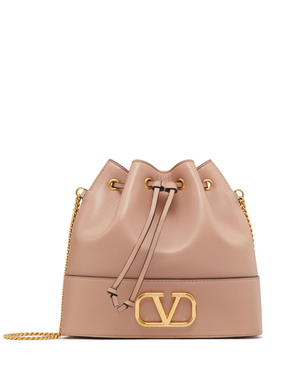 Valentino Garavani VLogo Signature Silk and Nylon Mini Clutch Bag Pink