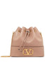 Valentino Garavani VLogo Signature Silk and Nylon Mini Clutch Bag Pink