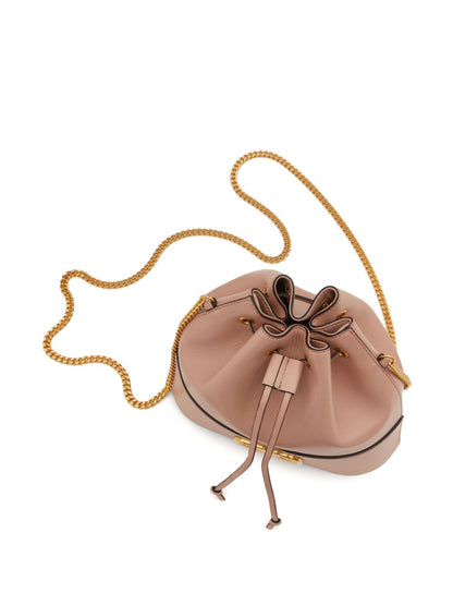 Valentino Garavani VLogo Signature Silk and Nylon Mini Clutch Bag Pink