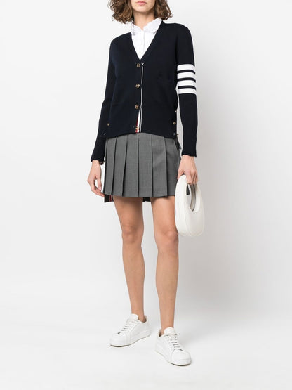 Thom Browne 4-Bar Wool Cardigan Blue