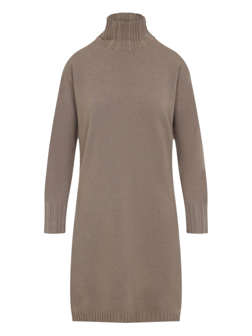 Fabiana Filippi Crystal-Embellished Wool Short Dress in Brown Brown