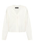 Fabiana Filippi V-Neck Wool-Silk Sweater Cream