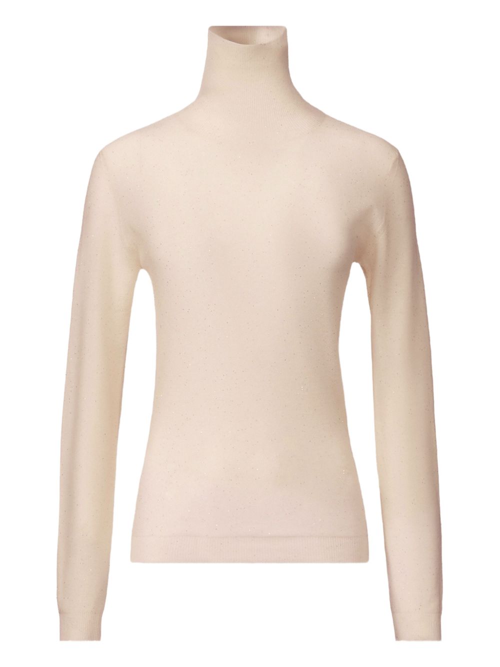 Fabiana Filippi Sequined Wool Roll-Neck Sweater White