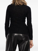Fabiana Filippi Turtleneck Wool and Silk Sweater Black black