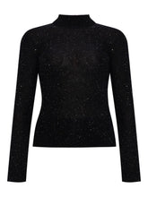 Fabiana Filippi Turtleneck Wool and Silk Sweater Black black
