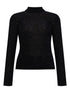 Fabiana Filippi Turtleneck Wool and Silk Sweater Black black