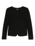 Emporio Armani Textured Cotton Blend Blazer Jacket Black