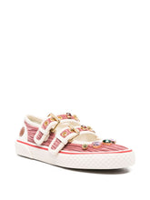 Valentino Garavani Jewel-Embellished Buckle Ballet Flats Brown